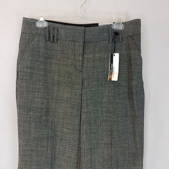 NEW Express Design Editor Blk/Wht Career Trousers - Picture 2 of 8